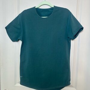 BYLT Basics Cotton Blend Green Short Sleeve Top, Medium